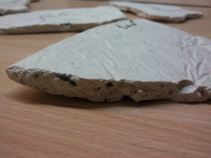 نمونه ای از سنگ رسوبی ساخته شده توسط دانش آموزان