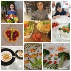 آماده سازی بشقاب سبزیجات - پیش دبستان مهدا